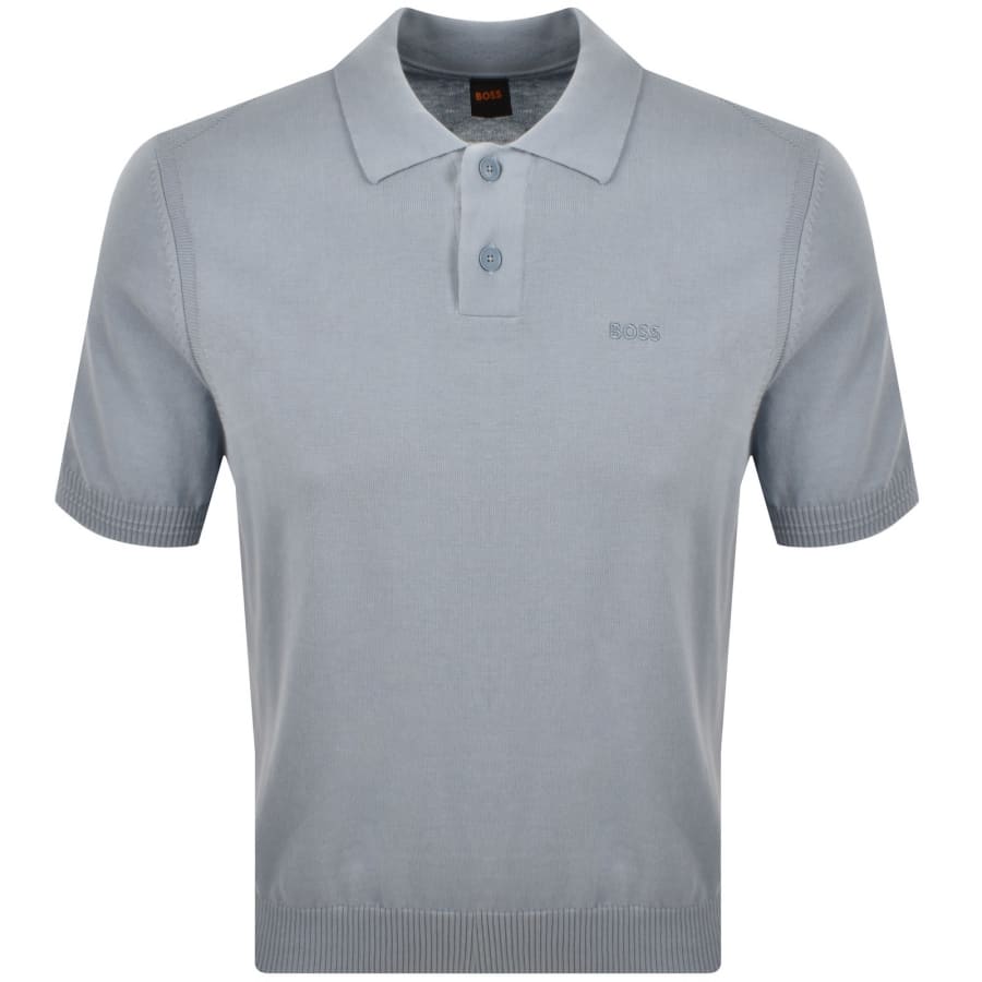 BOSS Asac P Knit Polo T Shirt Blue | Mainline Menswear us